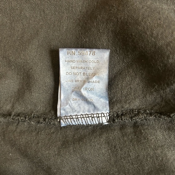 Francesca Bettini Linen/Cotton Blend V-neck Dress | size XL - Picture 5 of 8